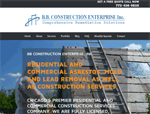 Tablet Screenshot of bbconstructionenterprise.com